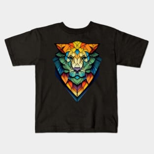 Glasswork lion Kids T-Shirt